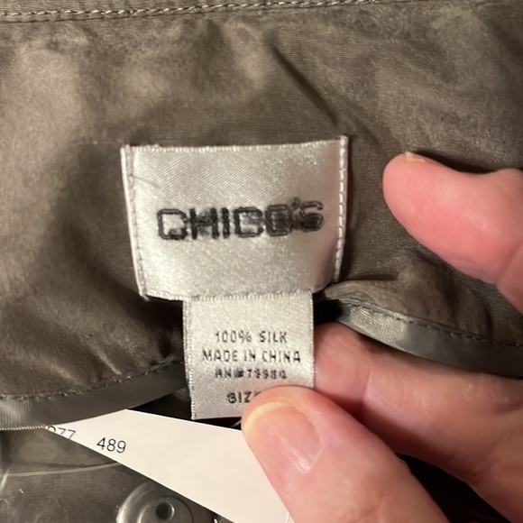 Chicos jacket, dark olive, sz 3 - Picture 7 of 8